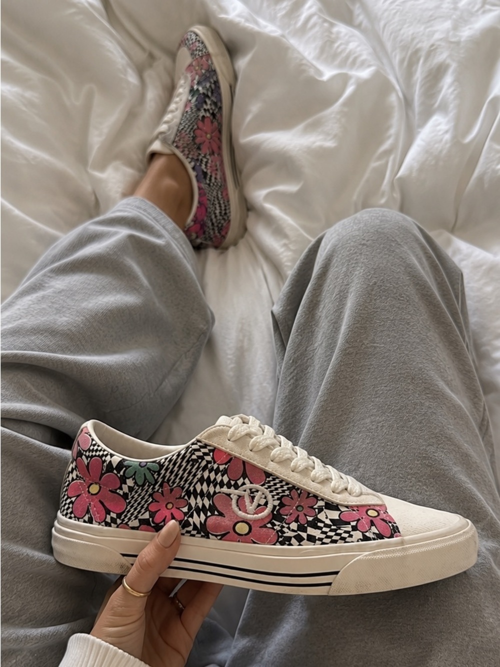 Vans Sid DX Anaheim Factory Retro Floral Checkerboard Sneakers Women’s 9.5